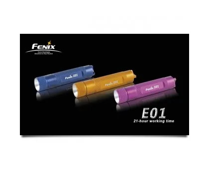 Ліхтарик Fenix E01 Nichia white GS LED, сірий Ліхтарик Fenix E01 Nichia white GS LED, сірий