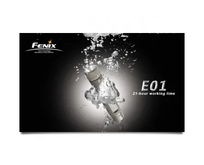 Ліхтарик Fenix E01 Nichia white GS LED, сірий Ліхтарик Fenix E01 Nichia white GS LED, сірий