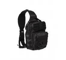 Тактичний однолямковий рюкзак Mil-Tec Tactical Black One Strap Assault Pack Small (10л, оригінал)