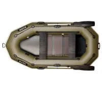 Двомісний надувний човен Bark В-260РD (настил, привальний брус, зсувні сидіння, 4 ручки)