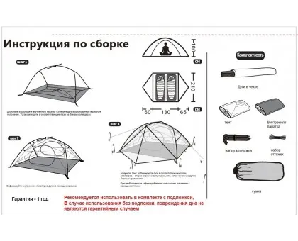 Тримісна Туристична Палатка Tramp Cloud 3 Si TRT-094-GREEN
