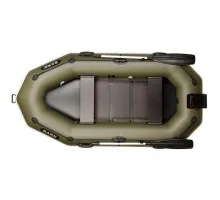 Двомісний надувний човен Bark В-260NP (настил, привальний брус, транець, 4 ручки)