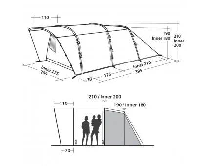 Палатка Easy Camp Palmdale 500 Forest Green