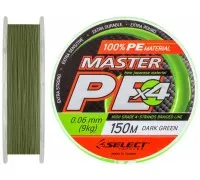Плетений шнур Select Master PE 150м (0,06 - 0,24; 150м; темно-зелений)