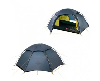 Намет двомісний зі сферичним куполом Naturehike Cloud Peak 2 NH19K240-Y, 15D, темно-синій Намет двомісний зі сферичним куполом Naturehike Cloud Peak 2 NH19K240-Y, 15D, темно-синій