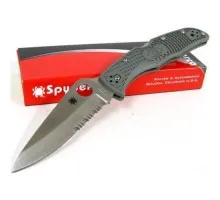Ніж складний Spyderco Endura 4 сіро-зелений, напівсерейтор (C10PSFG)