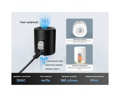 Flextail Tiny Pump 2X (Помаранчевий): Кемпінговий Насос-Ліхтар Flextail Tiny Pump 2X (Помаранчевий): Кемпінговий Насос-Ліхтар