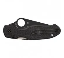 Ніж складний Spyderco Para 3 Black Blade FRN, серрейтор (С 223SBBK)