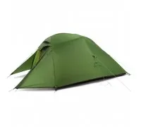 Намет надлегкий тримісний з футпринтом Naturehike Cloud Up 3 Updated NH18T030-T, 20D, темно-зелений