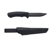 Ніж Morakniv Bushcraft Black Carbon Steel Вуглецева сталь Чорний колір Чорний клинок