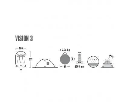 Намет High Peak Vision 3 Black (10290) Намет High Peak Vision 3 Black (10290)