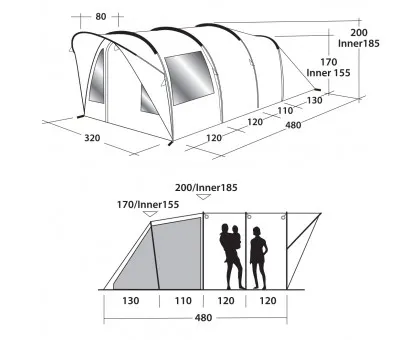Намет Outwell Lawndale 500 Grey (111163) Намет Outwell Lawndale 500 Grey (111163)