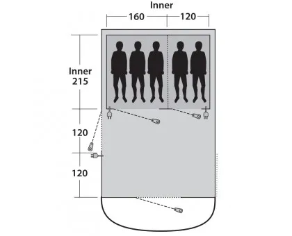 Намет Outwell Lawndale 500 Grey (111163) Намет Outwell Lawndale 500 Grey (111163)