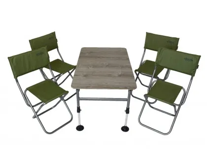Комплект меблів складний Novator SET-2 (100х60 стіл, 4-ри стільці, чохол) Комплект меблів складний Novator SET-2 (100х60 стіл, 4-ри стільці, чохол)