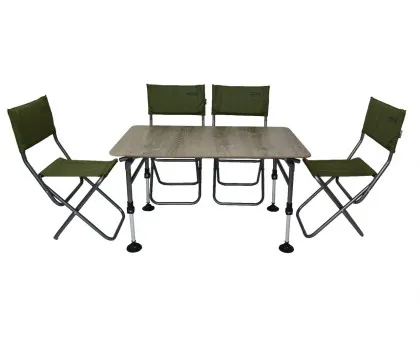 Комплект меблів складний Novator SET-2 (100х60 стіл, 4-ри стільці, чохол) Комплект меблів складний Novator SET-2 (100х60 стіл, 4-ри стільці, чохол)