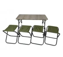 Комплект меблів складний Novator SET-4 (100х60 стіл, 4-ри стільці, чохол)