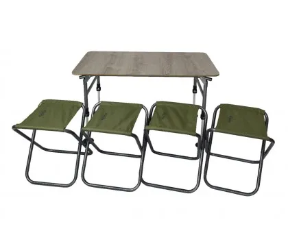 Комплект меблів складний Novator SET-4 (100х60 стіл, 4-ри стільці, чохол) Комплект меблів складний Novator SET-4 (100х60 стіл, 4-ри стільці, чохол)
