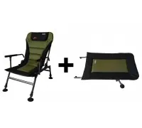 Крісло рибальське, коропове Novator SR-2 Comfort + Підставка Novator POD-1 Comfort (крісло-ліжко)