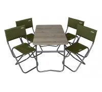 Комплект меблів складний Novator SET-5 (100х60 стіл, 4-ри стільці, чохол)