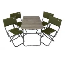 Комплект меблів складний Novator SET-5 (100х60 стіл, 4-ри стільці, чохол)