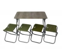 Комплект меблів складний Novator SET-6 (100х60 стіл, 4-ри стільці, чохол)