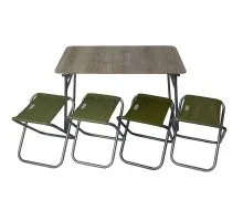 Комплект меблів складний Novator SET-6 (100х60 стіл, 4-ри стільці, чохол)