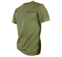 Футболка Kiborg Tactical Coolpass хакі з велкро панелями для шевронів