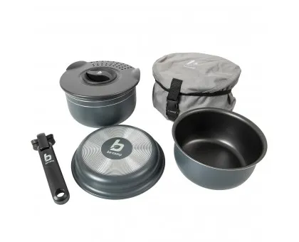 Набір посуду Bo-Camp Trekking 5 Pieces Anthracite (2300351) Набір посуду Bo-Camp Trekking 5 Pieces Anthracite (2300351)