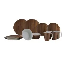 Сервіз столовий Gimex Tableware Nature 16 Pieces 4 Person Wood (6913100)