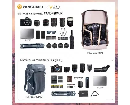 Рюкзак Vanguard VEO GO 46M Black (VEO GO 46M BK)