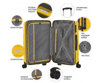 Валіза CarryOn Porter (S) Yellow (502456) Валіза CarryOn Porter (S) Yellow (502456)
